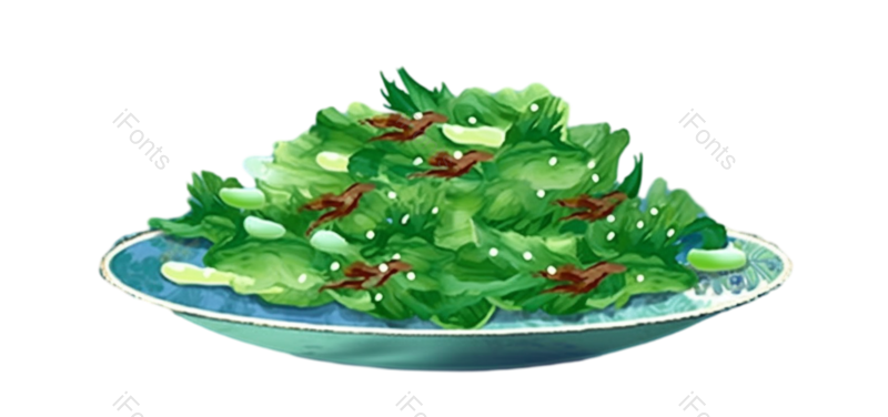 盘子图片,美食元素,美味PNG,绿色食品免抠素材